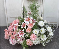Boule de fleurs artificielles en soie pour centre de table de mariage, boule de fleurs de 40cm, 50cm, 60cm, 70cm pour allée, arche, entrée, décoration de fête à domicile