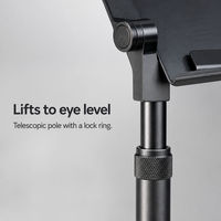 Support de lecture au sol réglable, pliable multi-angles, support pour livre, tablette et ordinateur portable, réglage télescopique de la hauteur, pour la maison et l'étude