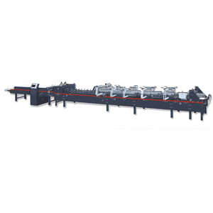 Máquina Plegadora y Encoladora de Cajas de Cartón Corrugado Industrial, Equipo Automático para Plegado y Encolado de Cartones <span class=keywords><strong>con</strong></span> Fondo Crash Lock - Product Image 1