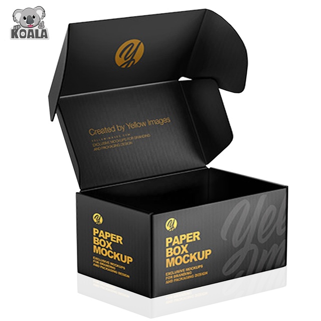 Wholesale Custom Logo Box Eco Friendly Foldable Color Shipping Packing Cardboard Black Packaging Box