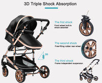 Poussette pliable facile JXB Hot Mom approuvée EN1888, poussette bébé, poussette de voyage 2 en 1, poussettes compactes, poussettes pour enfants, porte-bébés, buggy