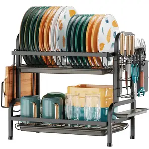 Support de séchage de vaisselle personnalisé, organisateur de cuisine avec support de planche à découper