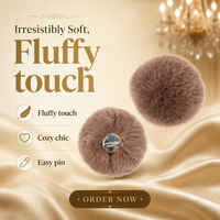 Pompons en fausse fourrure de lapin, pompons artificiels moelleux, 6, 7, 8 cm, pompons DIY avec épingle métallique pour vêtements, couture, artisanat, fournitures