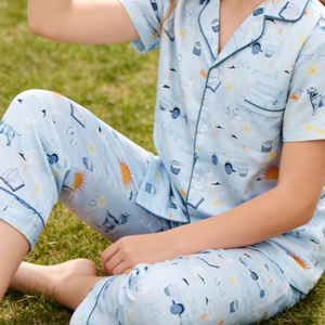 Pijamas de Satén para Bebés Niños 2026, Conjunto de Pijama de Manga Corta para Niños, Ropa de Dormir para Niños Pequeños, Vamos a Nadar por la Mañana - Product Image 3