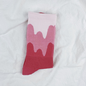 Hf Của Phụ Nữ Hoa Mô Hình Thoải Mái Dòng Chảy Đan 100% Cotton Crew Vớ/Vớ Thoáng Khí Cho Mùa Xuân Mùa - Product Image 5