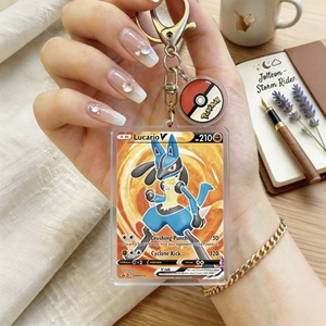 Porte-clés tendance Pocket Elf <span class=keywords><strong>GX</strong></span> en acrylique transparent imprimé UV, pendentif double face en forme de carte, mignon Eevee, marchandise d'anime - Product Image 2