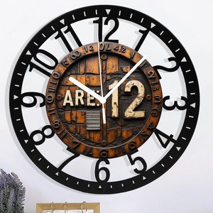 <span class=keywords><strong>Horloge</strong></span> <span class=keywords><strong>murale</strong></span> circulaire en fer de 25 cm <span class=keywords><strong>pour</strong></span> ateliers avec message créatif - Product Image 3