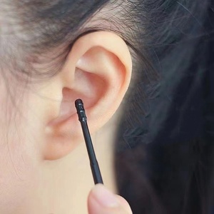 Cuillère à oreille jetable <span class=keywords><strong>coton</strong></span>-<span class=keywords><strong>tige</strong></span> collant adulte noir propre rotatif dans l'oreille - Product Image 3
