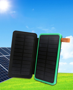 100% de charge complète par la lumière du soleil pliable étanche banque d'énergie solaire 10000 mah chargeur solaire portable av - Product Image 2