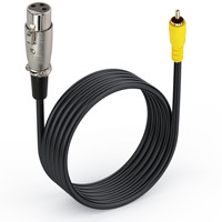 Kabel Audio Pro Grade 3Pin XLR Female ke Single Phono RCA Male Audio Shield Cable