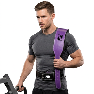 Unisex High Quality Adjustable Strong Customized Leather Weightlifting Belt Wholesale Price Fitness <b>Equipment</b> Accessory - Product Image 1