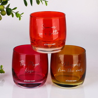 Ventes en gros de pots à bougies en verre coloré de 10 oz avec logo personnalisé, base lourde de luxe, récipient d'aromathérapie, fournisseur en gros de marques privées