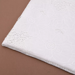 Lotus Leaf ahuecado África corte láser bordado encaje tela algodón encaje adornos - Product Image 5