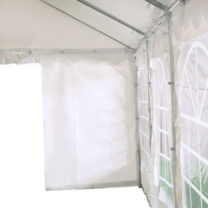 Carpa de Jardín de PVC Blanca, Gazebo, Toldo para Fiestas con Barras de Sujeción al Suelo, 6m X 6m, Impermeable y Resistente a los Rayos UV - Product Image 2