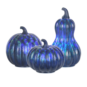 Nieuwe aanwinst, hete aanbieding: glazen pompoenvormige <span class=keywords><strong>LED</strong></span>-lichtkaarslantaarn met timerfunctie voor Halloween-buitendecoratie. - Product Image 1