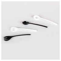 Groothandel PS Plastic Transparante Wegwerp Dessert Mousse Cake Fruit Koffie Soep Lepels Ronde Vorm Bekerverpakkingen