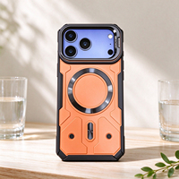 Coque Magnétique Robuste pour iPhone 17 18 Pro Max, Étui Arrière Antichoc avec Support d'Objectif Intégré