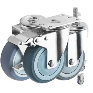 TPR Swivel Caster Wheels Hochleistungs-Gewindes tiel rollen für Industrie anlagen und Möbel Soft Roller - Product Image 1