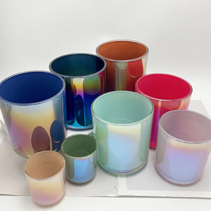 Paket sampel stoples lilin kaca berwarna 2.5OZ 8OZ 10OZ 12OZ 16OZ dengan stoples gaya acak desain kotak stoples lilin buta - Product Image 2