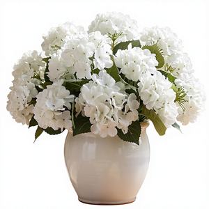 Bouquets de fleurs artificielles d'hortensias 4 pièces <span class=keywords><strong>Daynight</strong></span>, résistants aux UV, fausses fleurs pour centres de table en vase, emballés pour fêtes et mariages - Product Image 1