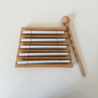 5-Note Aluminum Tone Chimes Bar Percussion Educational Toys for Kids Music Class Rhythm Training Teaching Aid