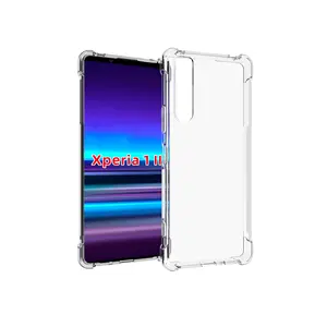 4 角防震 TPU 全保护盖手机保护套为索尼 Xperia 1 II