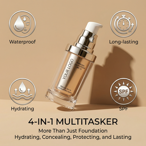 Base de Maquillaje de Marca Privada que Cambia de <span class=keywords><strong>Color</strong></span> con SPF 50, Adaptación Automática al Tono de Piel, de Blanco a el Tono de la Piel - Product Image 6