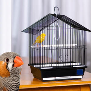 <span class=keywords><strong>Vente</strong></span> chaude Petite cage à oiseaux pliable en fil métallique Produits pour animaux de compagnie Cage à oiseaux avec poignée pour la maison ou les voyages - Product Image 2