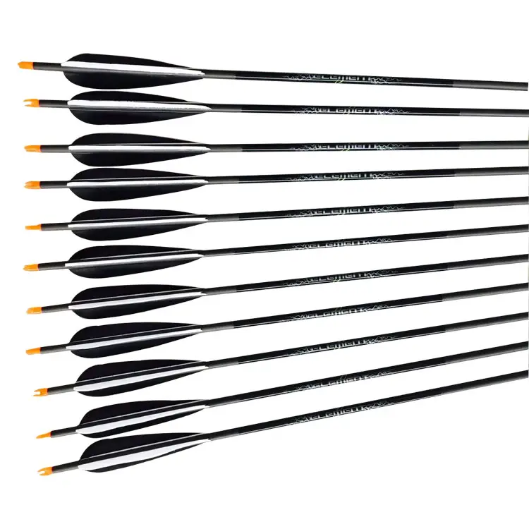 Archery Arrow 3.2mm id carbon arrow spine 300 -1400 40T carbon shaft hunting shooting arrows for recurve compound bow