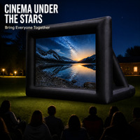 Grand écran de cinéma gonflable d'extérieur portable pour événements en plein air, taille personnalisée avec souffleur