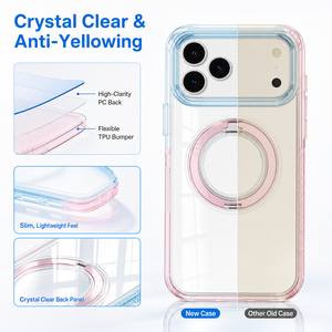 เคสโทรศัพท์กันกระแทกกันน้ำแบบแม่เหล็ก TPU+PC+TPE ระดับพรีเมียม สำหรับ 17 18 Pro Max พร้อมขาตั้งโลหะ 360 องศา รองรับการชาร์จไร้สาย - Product Image 3