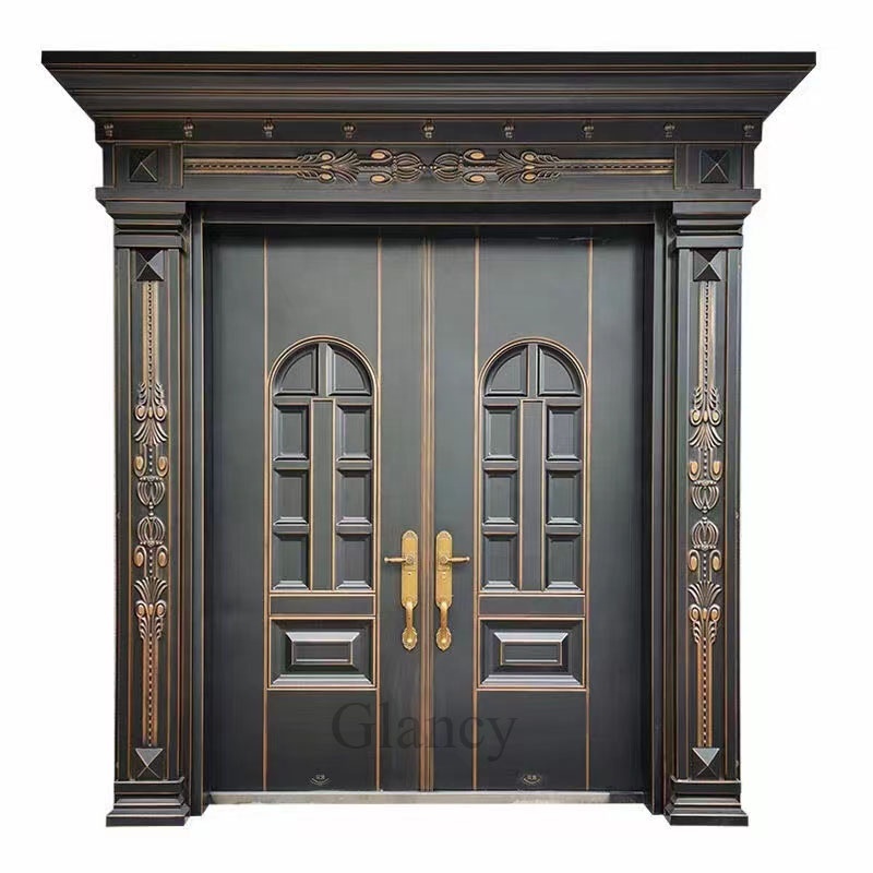 Exterior Entry Front Doors Black Modern
