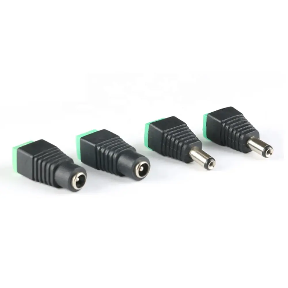 5 Stuks Vrouwelijke Mannelijke Dc Connector 5.5*2.1Mm Power Jack Adapter Plug Kabel Connector 5.5*2.5Mm Voor 3528/5050/5730 Led Strip Licht