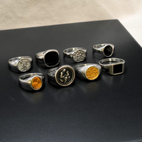 Beadsnice Handgefertigter Maßgeschneiderter 925 Silber Siegelring mit Gravuroption für Personalisiertes Handgemachtes Geschenk