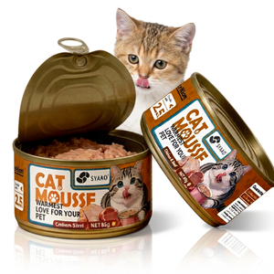 Mousse pour chat en conserve 85g Poulet & Bœuf de la marque Manufacturer Meat&soup, nourriture humide pour chat, friandises, nourriture en conserve pour animaux de compagnie - Product Image 1