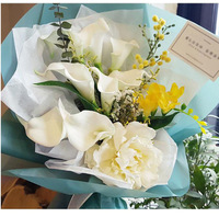 Papier crépon de style coréen pour vêtements, emballage de fleurs, emballage cadeau, matériel de bricolage, biodégradable, imperméable, recyclable, 50x70cm