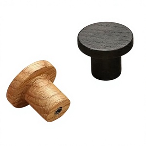 Ensemble de boutons et poignées de meubles en bois faits à la main, forme ronde, design minimaliste, durable, pour montage sur porte, décoration intérieure de cuisine - Product Image 4