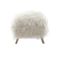 Fauteuils de salon haut de gamme pour hôtels 5 étoiles, design sans dossier, style fourrure, ottomanes pour canapé