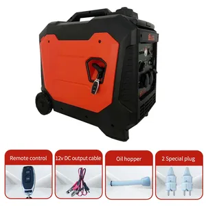슈퍼 조용한 220v 50hz 5000w 5kw 4000W 4kw 캠핑 용 가솔린 발전기 인버터 발전기 - Product Image 1