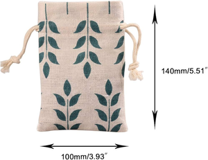 Bolsa de Yute Personalizada con Logotipo Impreso, Bolsa de Regalo de Navidad de Yute, Bolsa de Yute con Cordón de Algodón Marrón - Product Image 3