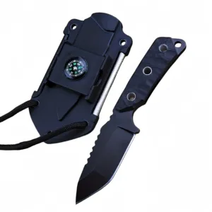 Multifunctional Outdoor Tactical Knife Outdoor Survival Knife Portable Compass Straight Knife