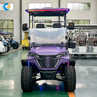 Mobil Golf Listrik Mewah Robetaa 48 Volt Legal Jalan Raya, Baterai Lithium 72V, 4 Kursi untuk Antar-Jemput Bandara