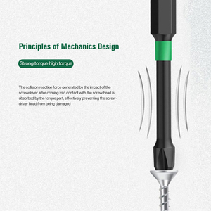 מקדח אימפקט S2 1/4 אינץ' איכותי עם ראש מגנטי חזק, מברג פיליפס תעשייתי, ידית פלדה, ניתן להתאמה אישית לפי דרישת הלקוח (OEM) - Product Image 3