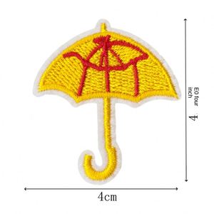 <b>Iron</b> on Cute Cartoon Embroidery Small Colorful Umbrella for Garment Decoration - Product Image 2