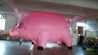 BOYI Gonflable Cochon Mascotte Gonflable Musique Cochon Gonflable Rose Cochon Ballon