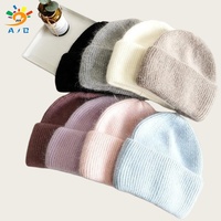 Gorro de Punto AJB con Etiqueta Personalizada Directo de Fábrica, Unisex, Sólido, con Puño, Logotipo Bordado, Texto, Invierno, Playa, Viajes, OEM, 56-58CM