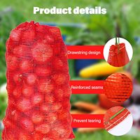 Fabrieks prijs ui fruit groente net voor supermarkt landbouw gaas zak verpakking PP geweven FOB met trekkoord