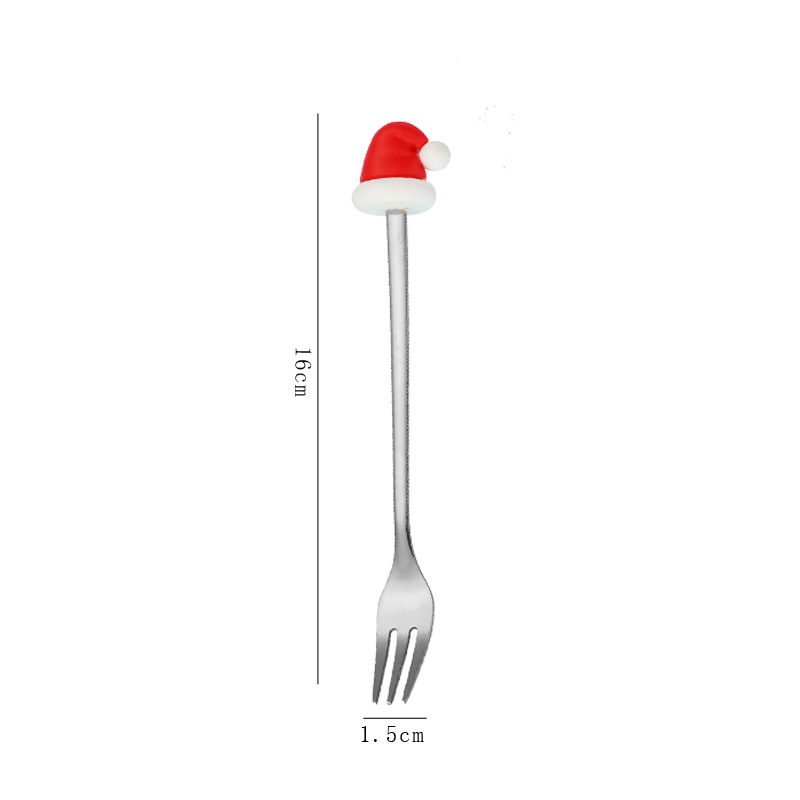 Fourchette à chapeau de Noël [Argent]