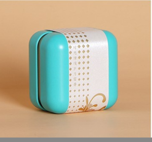 Caja de hojalata cuadrada con diseño tradicional chino, con tapa, acabado brillante, impresión offset, envase metálico para alimentos. - Product Image 3