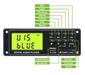 Bảng Mạch Mô-đun Giải Mã Mạch BT Máy Phát Nhạc <span class=keywords><strong>MP3</strong></span> USB Chất Lượng Tốt TPM005B - Product Image 2